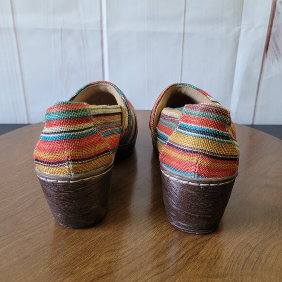 BOC, Born Concept Women’s Clog Shoes, Sz 8M, Nadiyya Boho Multi Color Stripe - Picture 3 of 10
